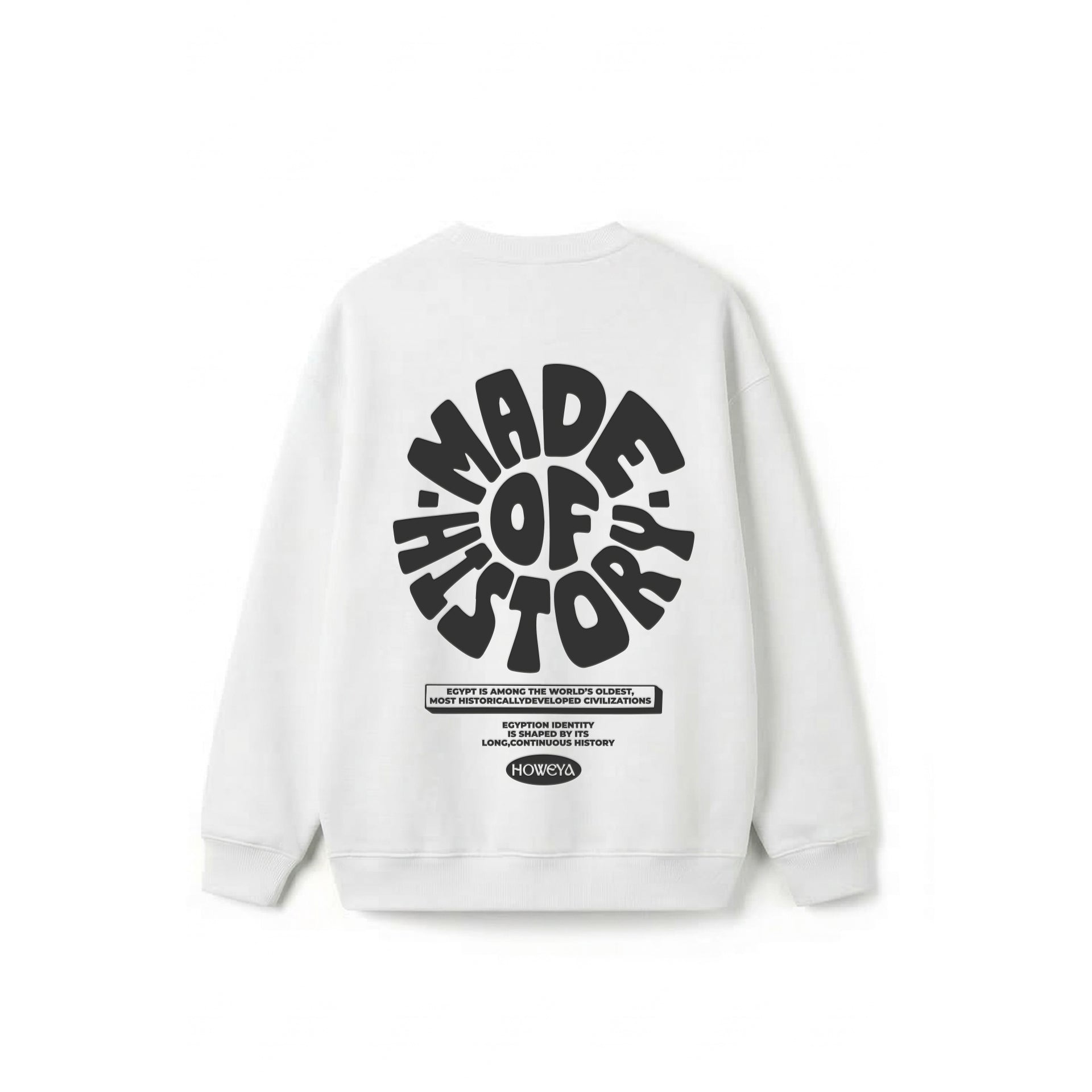 "made of history" crewneck